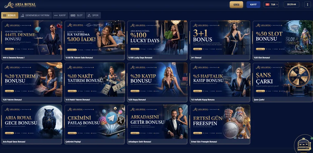 Ariaroyal Bonus ve Kampanyalar