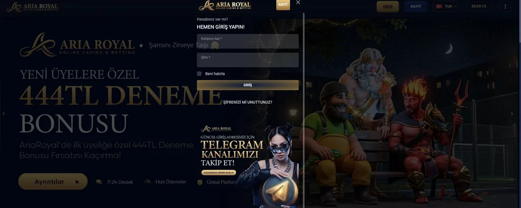 Ariaroyal Giriş
